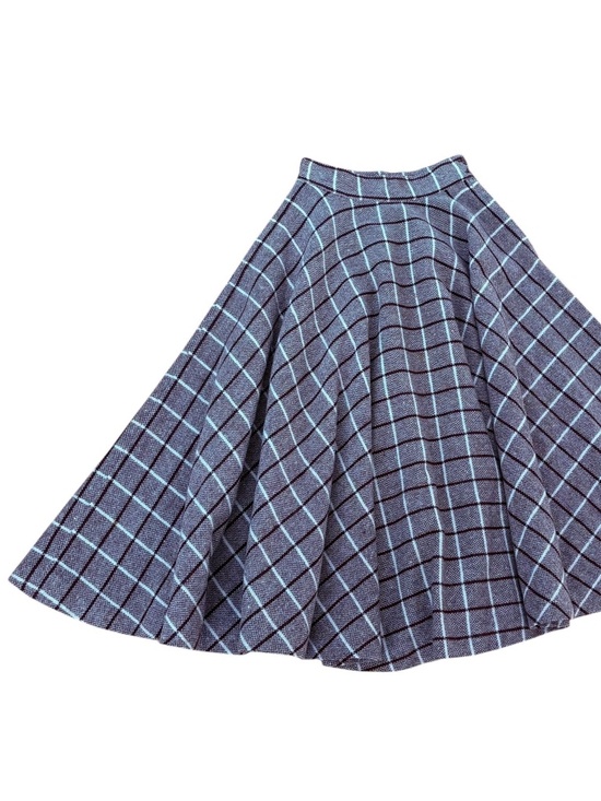 Vintage Dresses & Skirts - Vintage Brown Plaid Wool Poodle Skirt